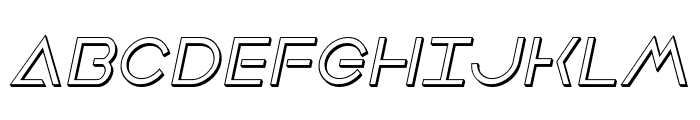 Earth Orbiter 3D Italic Font UPPERCASE