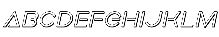 Earth Orbiter 3D Italic Font LOWERCASE