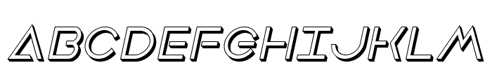 Earth Orbiter Deep 3D Italic Font UPPERCASE