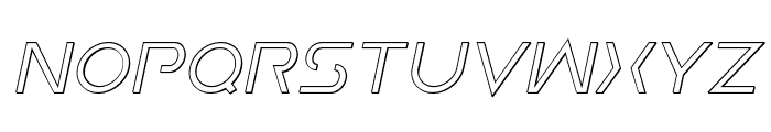 Earth Orbiter Outline Italic Font UPPERCASE