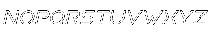 Earth Orbiter Outline Italic Font LOWERCASE