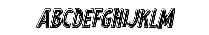 Earth's Mightiest Bevel Italic Font LOWERCASE