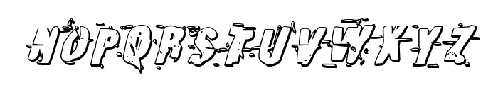 Earthshake 3D Italic Font LOWERCASE