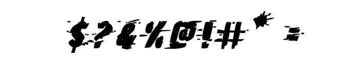 Earthshake Bold Italic Font OTHER CHARS