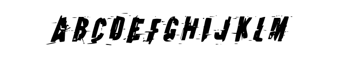 Earthshake Condensed Italic Font UPPERCASE
