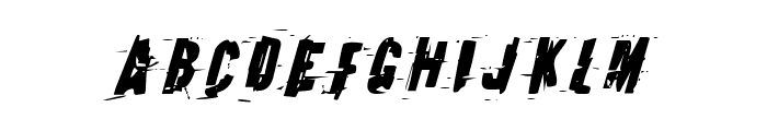 Earthshake Condensed Italic Font LOWERCASE