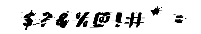 Earthshake Expanded Italic Font OTHER CHARS