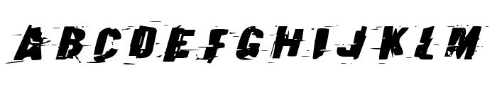 Earthshake Expanded Italic Font LOWERCASE