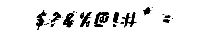 Earthshake Italic Font OTHER CHARS