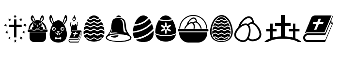 Easter Icons Regular Font UPPERCASE