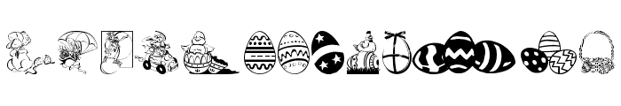 Easter art Font LOWERCASE
