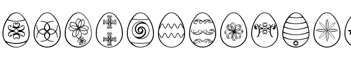 Easter eggs ST Font UPPERCASE