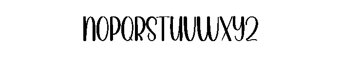 Easterday Font LOWERCASE