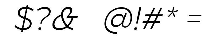 Eastman Alternate Trial Regular Offset Italic Font OTHER CHARS