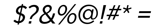 Eau Sans Book Old-styled Figures Oblique Font OTHER CHARS