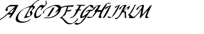Easy Callig Italic Font UPPERCASE