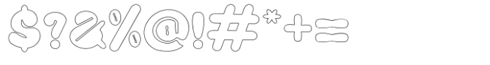 Eartune Outline Font OTHER CHARS