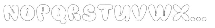Eartune Outline Font LOWERCASE