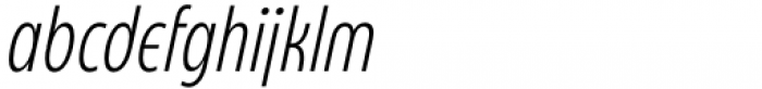 Eastman Condensed Compressed Alternate Light Italic Font LOWERCASE