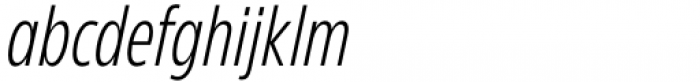 Eastman Condensed Compressed Light Italic Font LOWERCASE