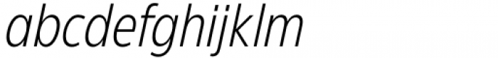 Eastman Condensed Light Italic Font LOWERCASE