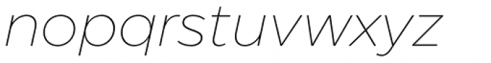 Eastman Extralight Italic Font LOWERCASE