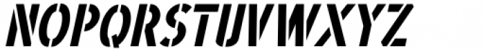 Easy Stencil JNL Oblique Font UPPERCASE