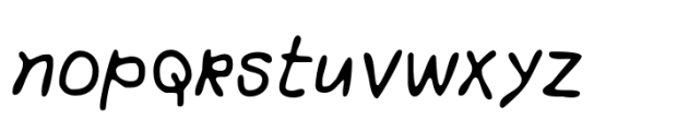 Easytype Italic Font LOWERCASE