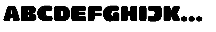 Eatvetica Rounded Font UPPERCASE