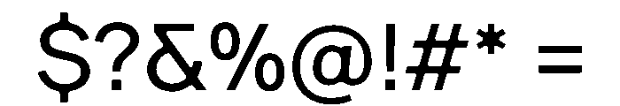 Ease SemiDisplayRegular Instance Font OTHER CHARS