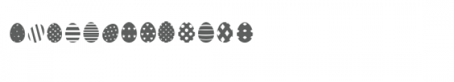 easter egg dingbats Font LOWERCASE