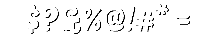 Easy Rider Shadow Font OTHER CHARS