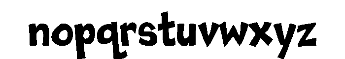 Eatwell Chubby Font LOWERCASE
