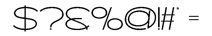 EBRIXO-Thin Font OTHER CHARS