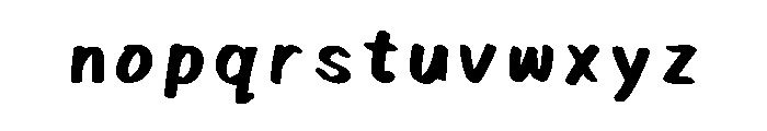 Ebbrush_font Regular Font LOWERCASE