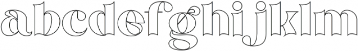 Ebigail Outline otf (400) Font LOWERCASE