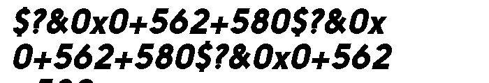 Ebisu Bold Oblique Font OTHER CHARS