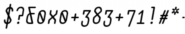EB Base Mono Book Italic Font OTHER CHARS
