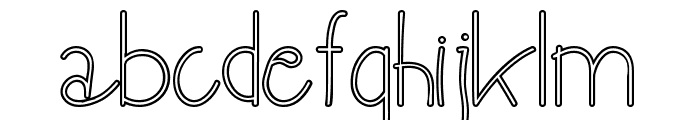 Eberta Light Demo Outline Font LOWERCASE