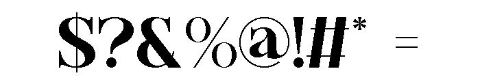 Ebotra Font OTHER CHARS