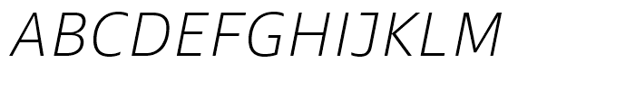 Ebony Thin Italic Font UPPERCASE