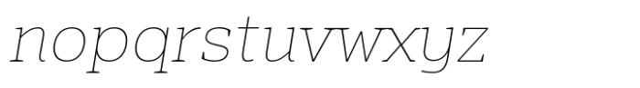 EB Mensch Serif Thin Italic Font LOWERCASE