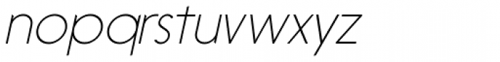Ebisu ExtraLight Oblique Font LOWERCASE
