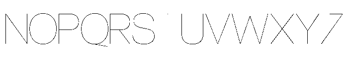 Echeveria Thin Font LOWERCASE