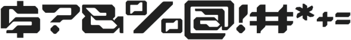 Echocore Techno Regular otf (400) Font OTHER CHARS