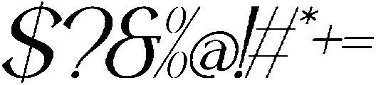 Eclarish Italic otf (400) Font OTHER CHARS