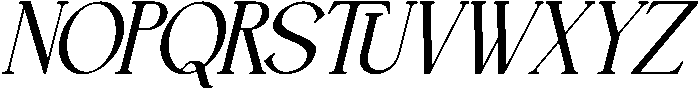 Eclarish Italic otf (400) Font UPPERCASE