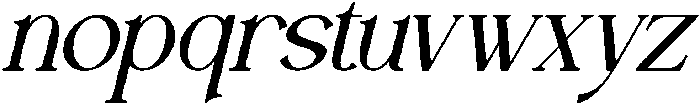 Eclarish Italic otf (400) Font LOWERCASE