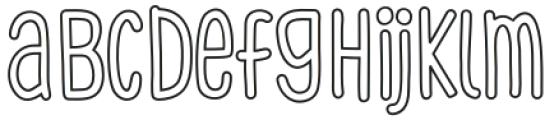 Eco Hand Kid Outline otf (400) Font LOWERCASE