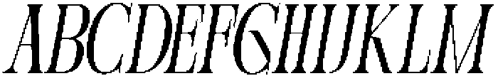 Ecofrey Italics Regular Italic otf (400) Font UPPERCASE